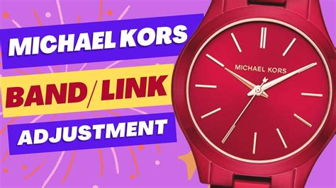 michael kors watch band adjustment|michael kors access watch manual.